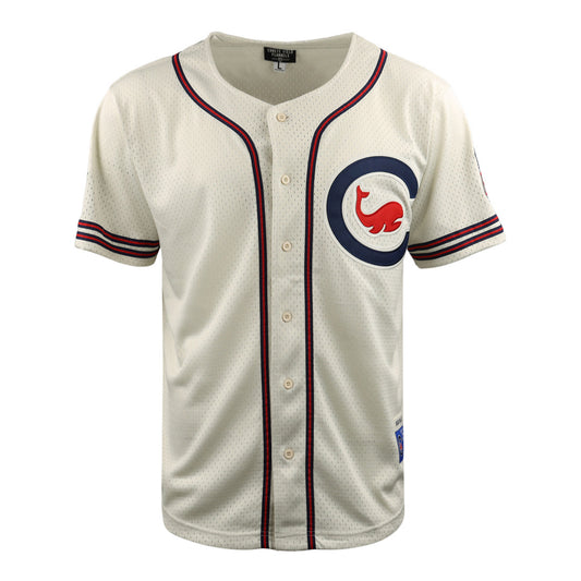 Ebbets Field Flannels Louisville Black Caps Vintage Inspired NL Pinstripe Replica V-Neck Mesh Jersey