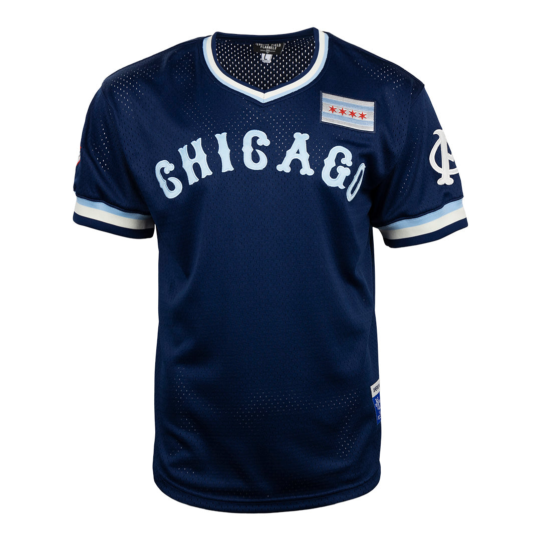 Chicago American Giants Vintage Inspired NL Replica V-Neck Mesh Jersey