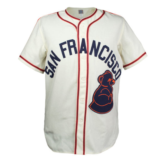 2022 Game Used San Francisco Sea Lions Negro League Throwback Jersey & Cap  - #39 Thairo Estrada - 1-4 - Size 42 & 7 1/8