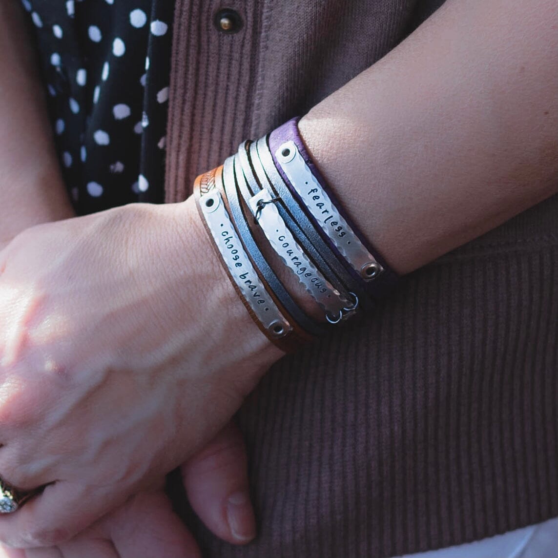 SPORTS MOM or GRANDMA Leather Wrap Bracelet | adjustable – Create 