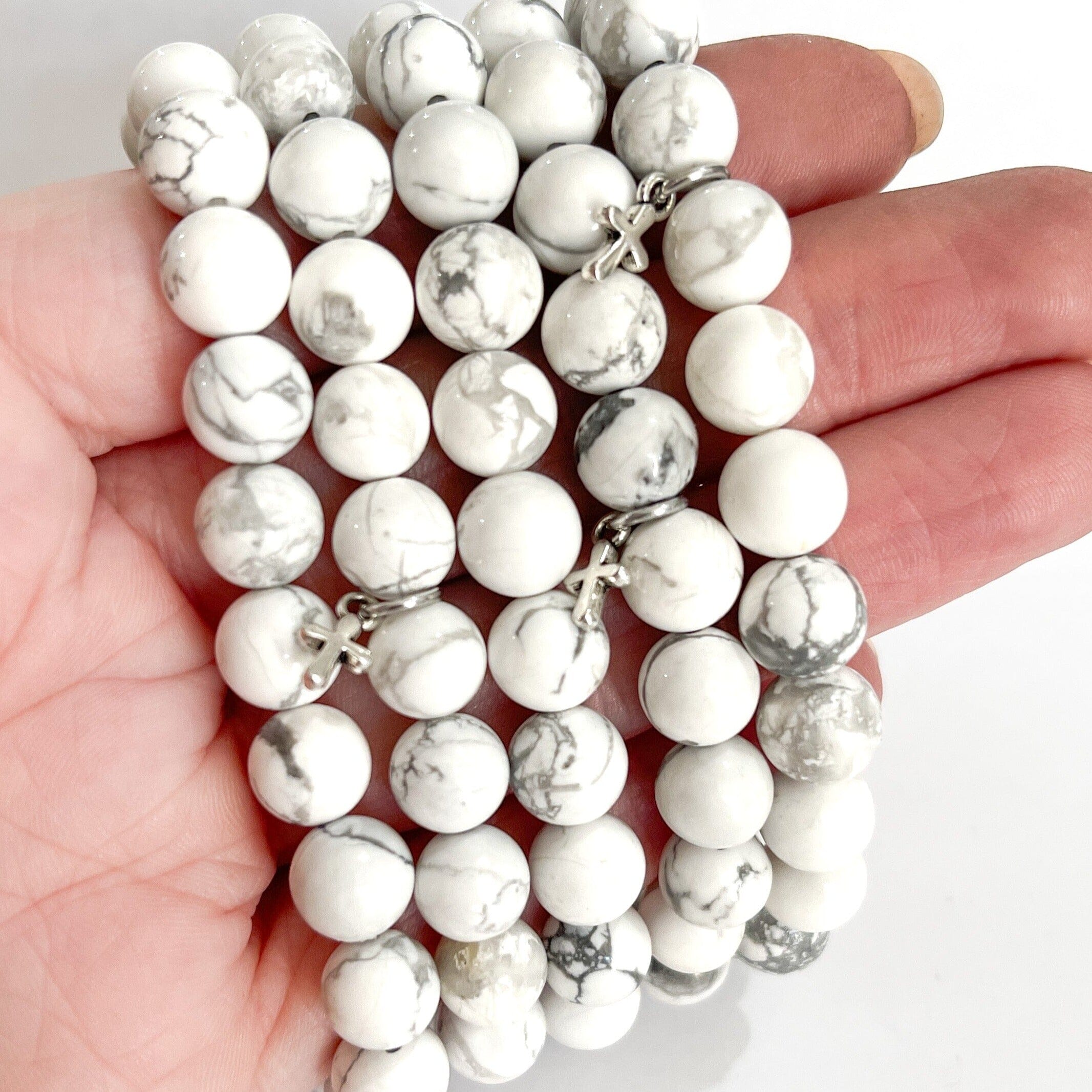 Howlite Bead Macrame Bracelet (12 pcs) – World End Imports