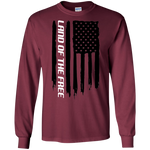 Land of the Free American Flag Long Sleeve T-Shirt