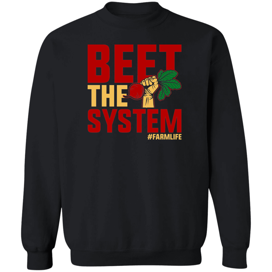 Beet The System Funny Farming Crewneck Sweatshirt - Picture 4 of 8