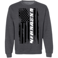 Nebraska American Flag Crewneck Sweatshirt