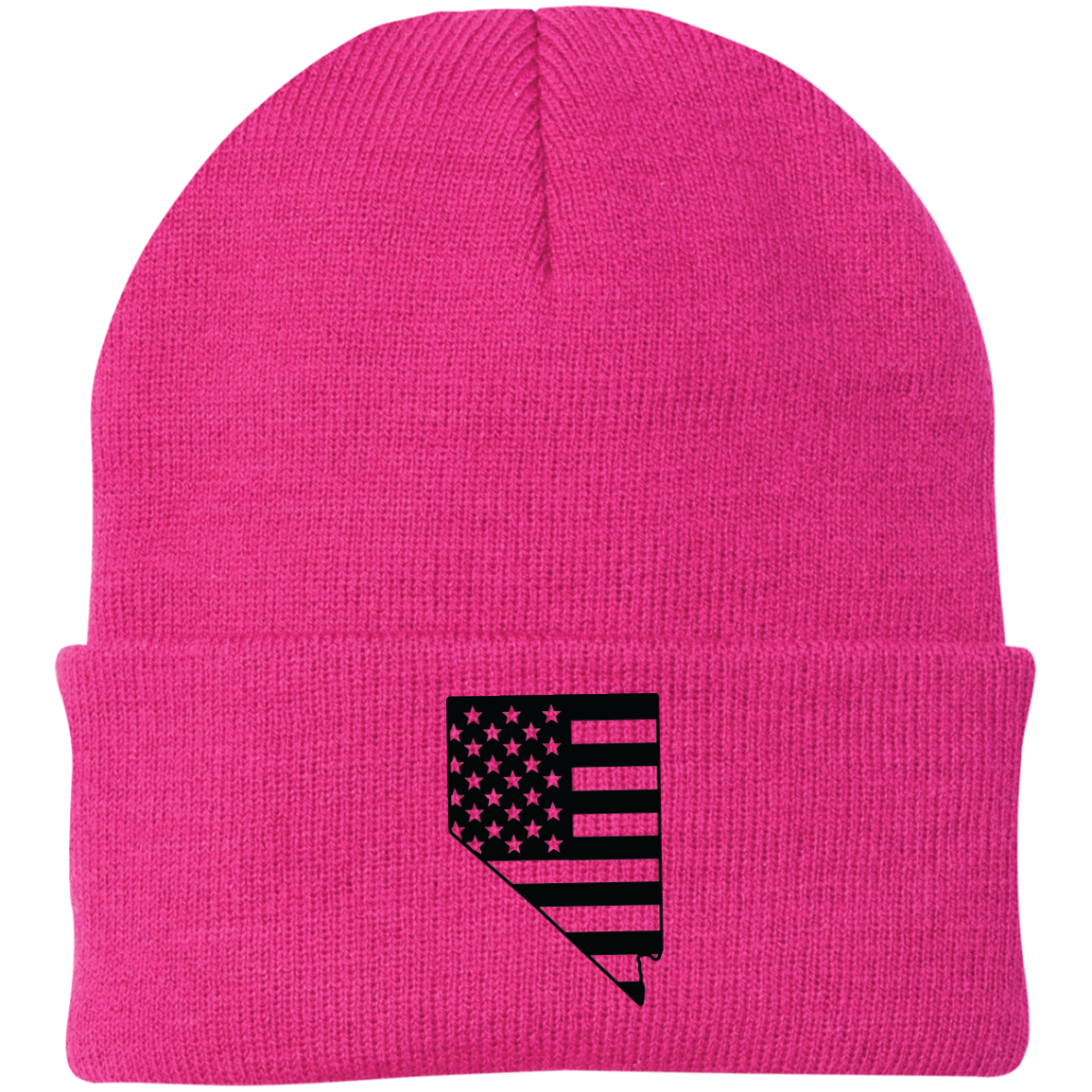 Nevada NV State American Flag Beanie Cap