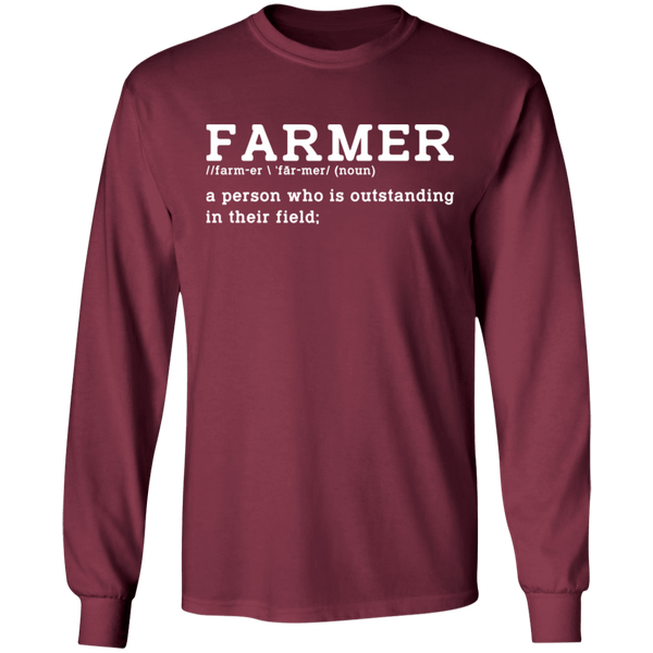 Funny Farmer Definition Long Sleeve T-Shirt