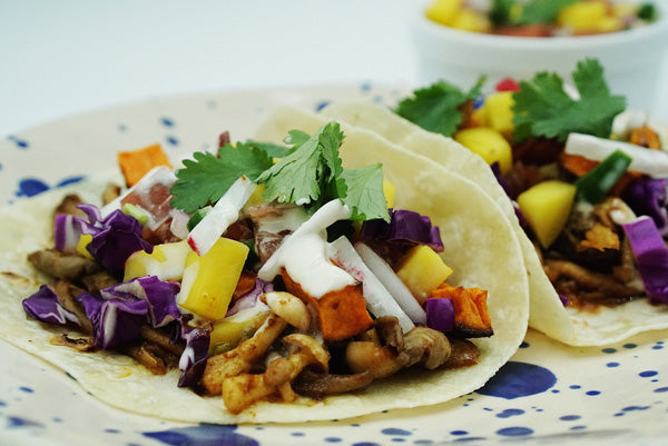 Wild Superfood Medicinal Mushroom & Sweet Potato Immune Defence Tacos (Vegan, Paleo, Grain Free)