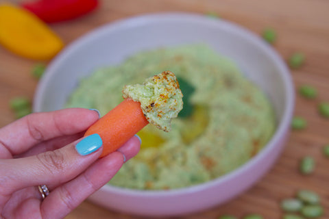 Spicy Avocado Edamame Dip Recipe with Organic Maitake Mushroom extract powder grifola frondosa hen of the woods immune recipes