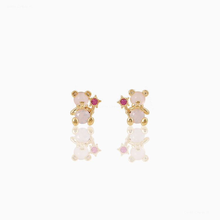 Hot Dog Studs, Gold by Girls Crew