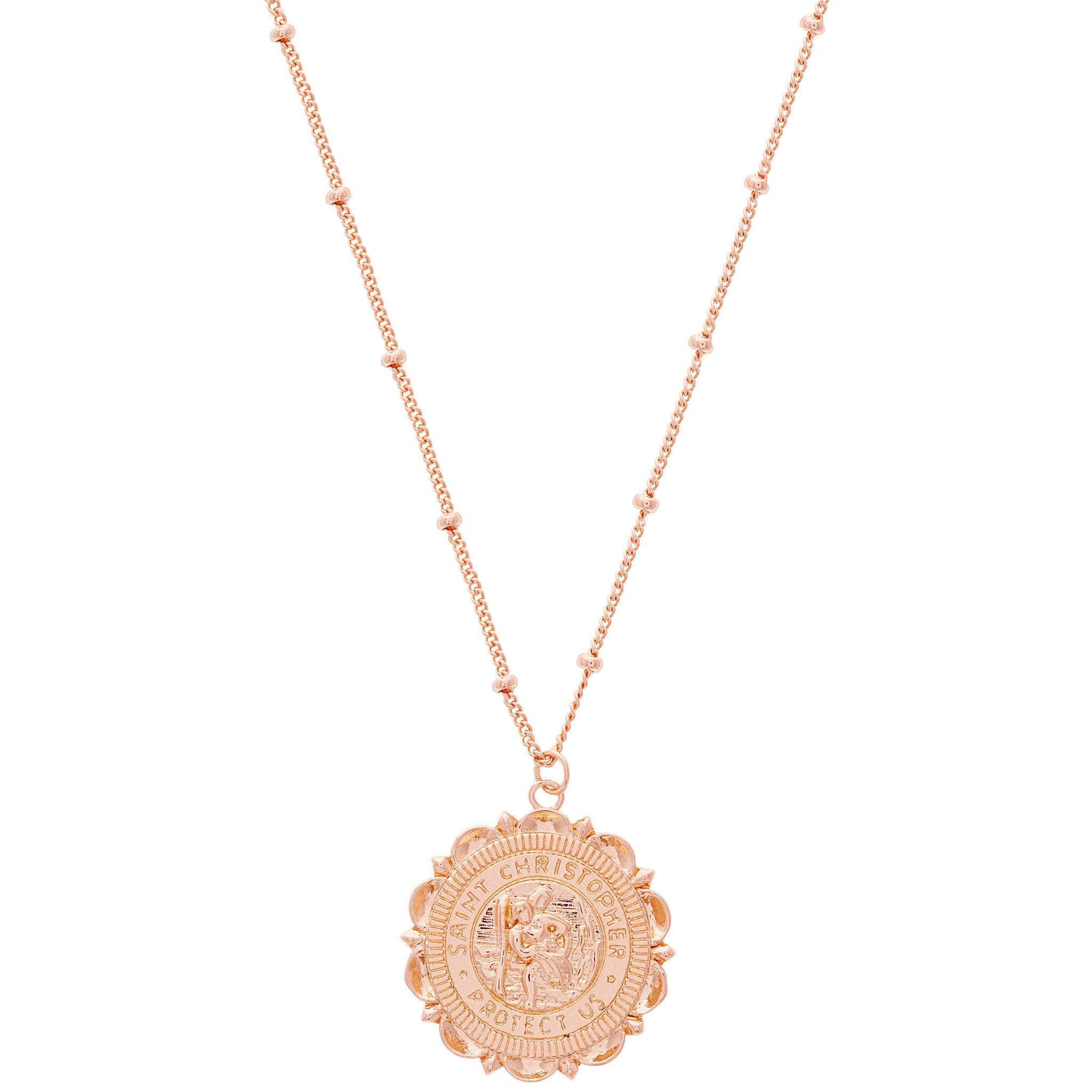 Flower Saint Christopher Necklace – Girls Crew