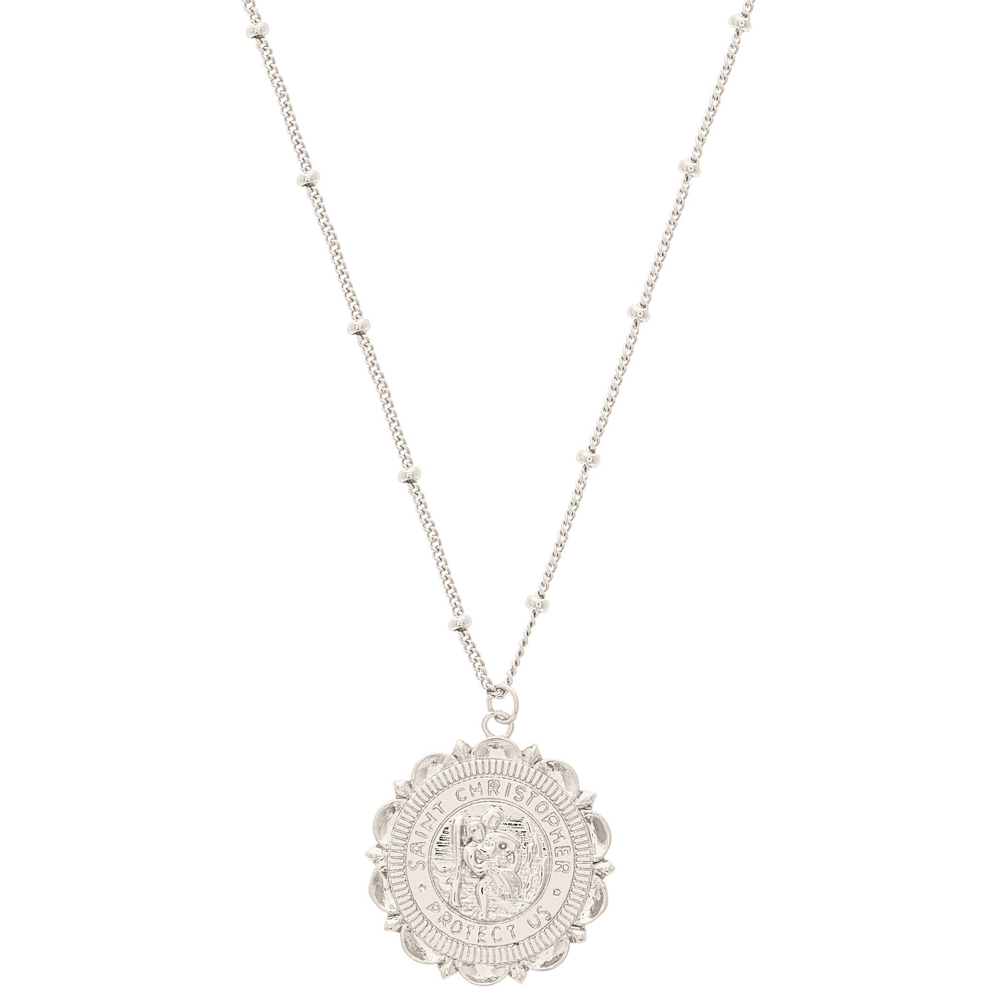 Flower Saint Christopher Necklace – Girls Crew