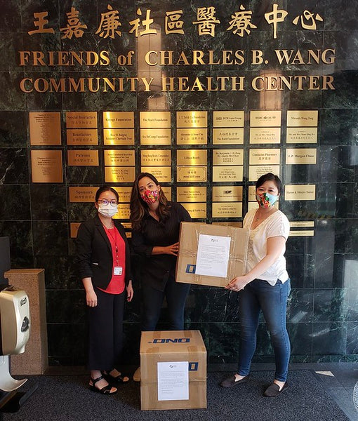 Mask dropoff at Charles B Wang Community Health Center