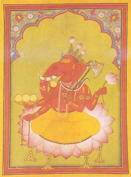 Art work depicting the Hindu god of Ganesha