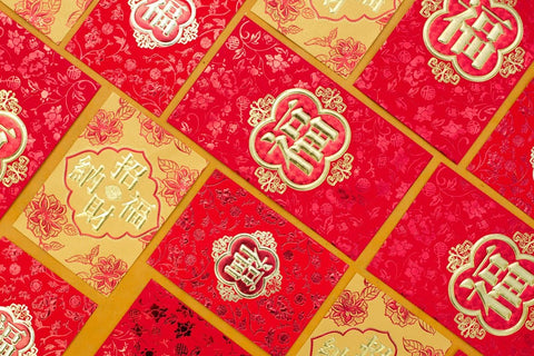 Layout of Lunar New Year red envelopes