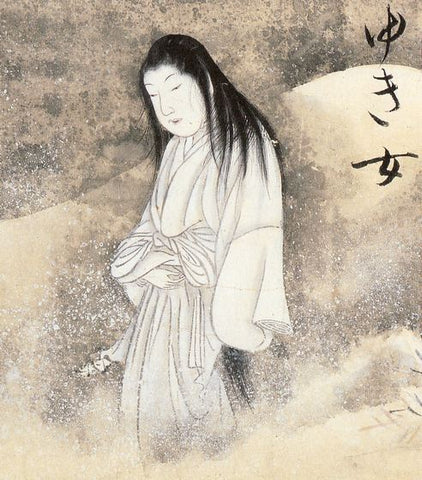 Japanese painting of mythical ghost, The Snow Woman