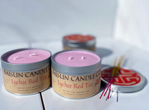 Baisun lychee red tea candles