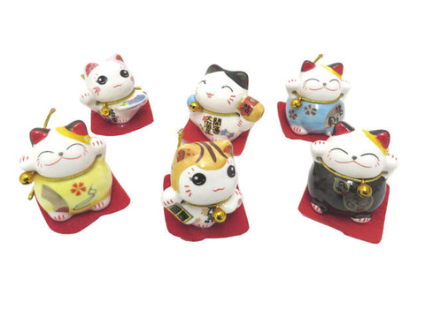 Several cute ceramic lucky cats