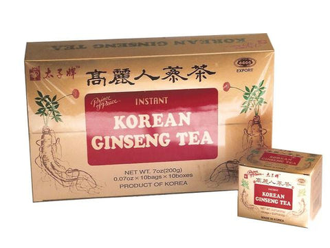 Large box of ginseng tea with small box