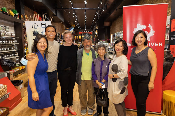Yin Kong of Think!Chinatown, curators Simon Wu and Lisa Cole, Bob Lee and Eleanor Yung, Amy Chin, and Joanne Kwong 