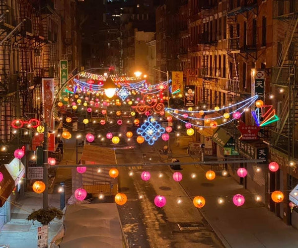 Lanterns on Mott Street in Manhattan Chinatown