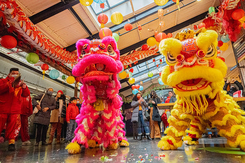 Lion dancing at Chelsea Market