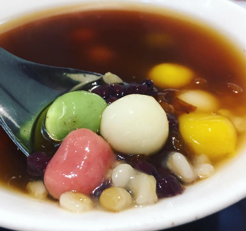 Soup with colorful tangyuan