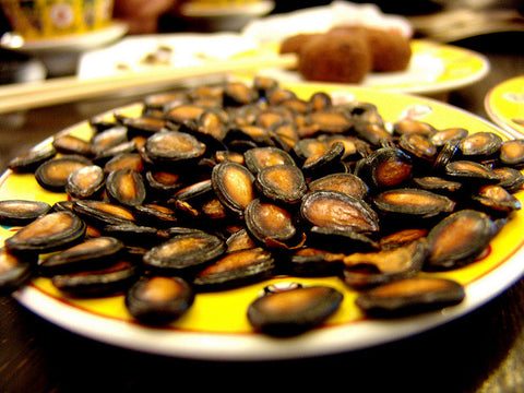 A plate of watermelon seeds