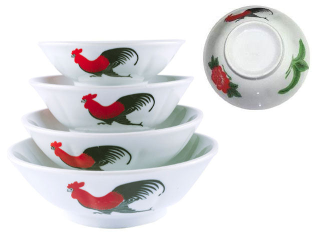rooster design dinnerware