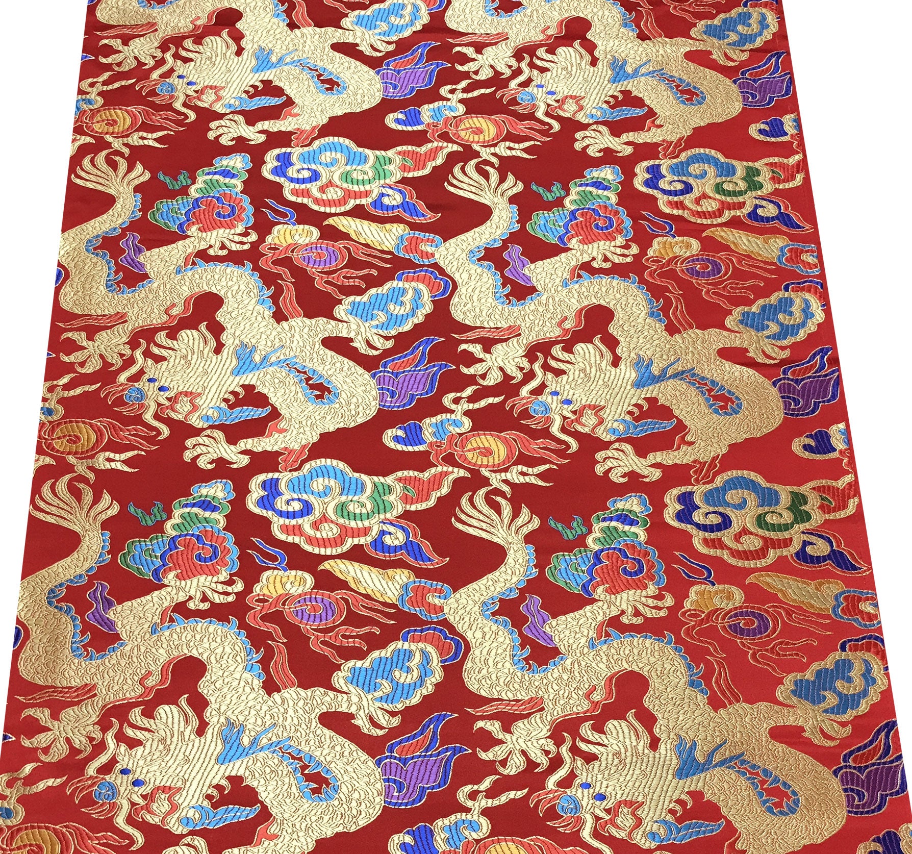 red brocade fabric