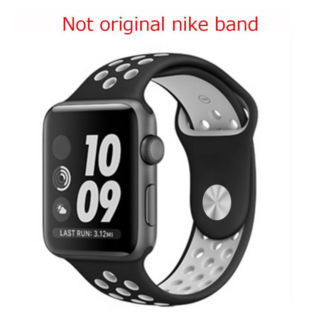 white apple watch nike band