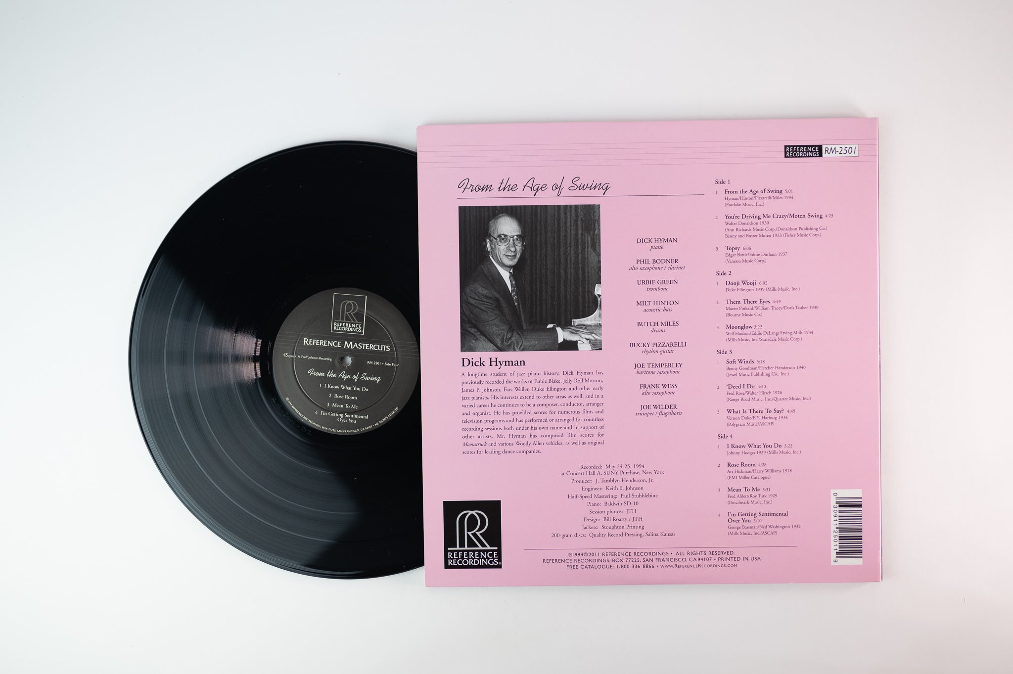 Dick Hyman From The Age Of Swing On Reference Recordings 200 Gram 45 Plaid Room Records 