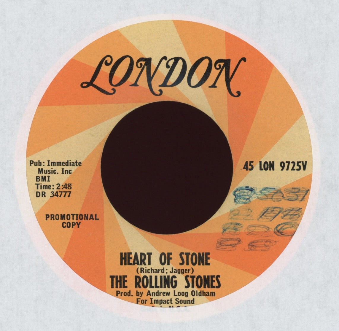 The Rolling Stones - Heart Of Stone on London Promo – Plaid Room