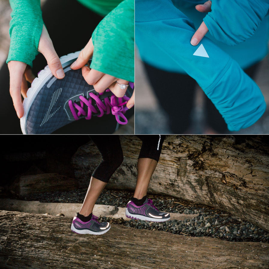 Reflective running clothing and trainers so you can be seen at night