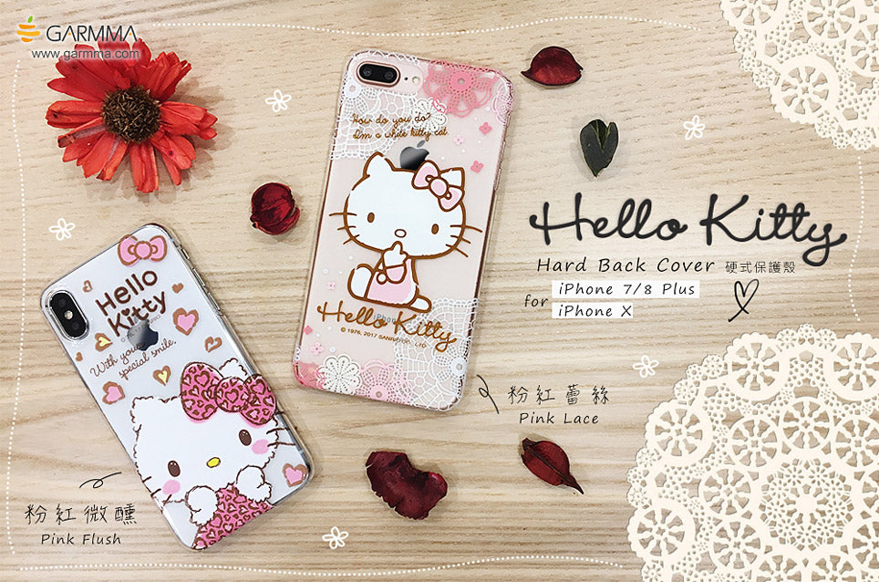 GARMMA Hello Kitty Pink PC Hard Back Cover Case for Apple iPhone X/8 Plus/7 Plus