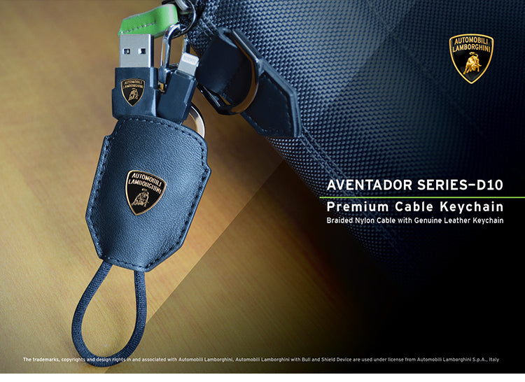 Automobili Lamborghini Aventador D10 Apple MFI Certified Lightning / Type-C Braided Nylon Fast Charging Cable