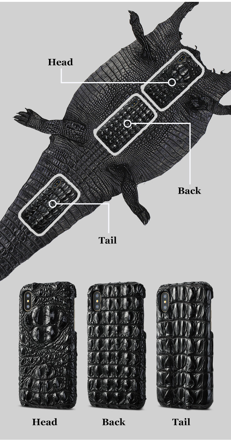 i-idea Handmade Luxury Genuine Real Crocodile Skin Leather Case Cover for Apple iPhone