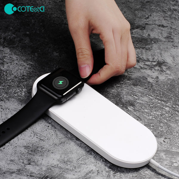 COTEetCI Fast Charging Wireless Charger for Smartphones & Apple Watch