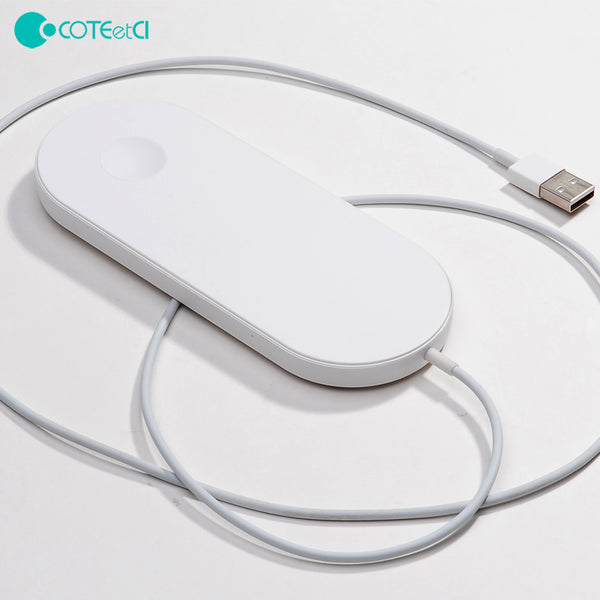 COTEetCI Fast Charging Wireless Charger for Smartphones & Apple Watch