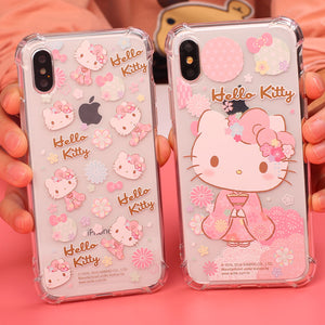 Hello Kitty Kimono Transparent Tpu Soft Back Cover Case For Apple Iphone 7 Plus Iphone 7 Armor King Case