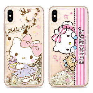 GARMMA Hello Kitty & Little Twin Stars & My Melody Air Cushion Glitter Quicksand Back Case Cover