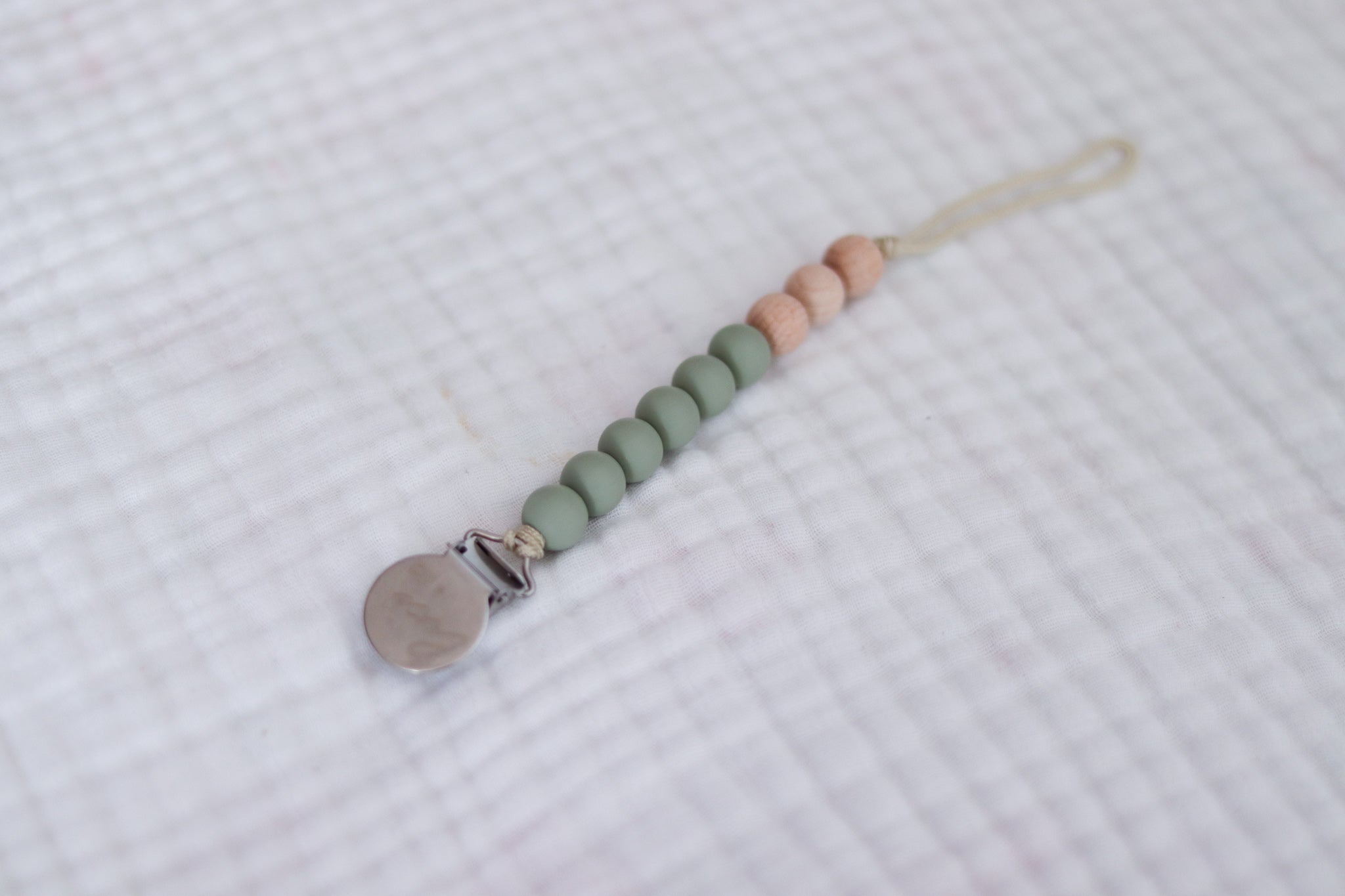 The Luxie Pacifier Clip | Sage