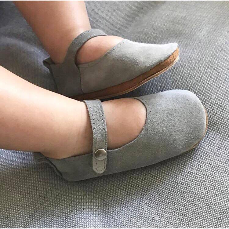 grey baby shoes