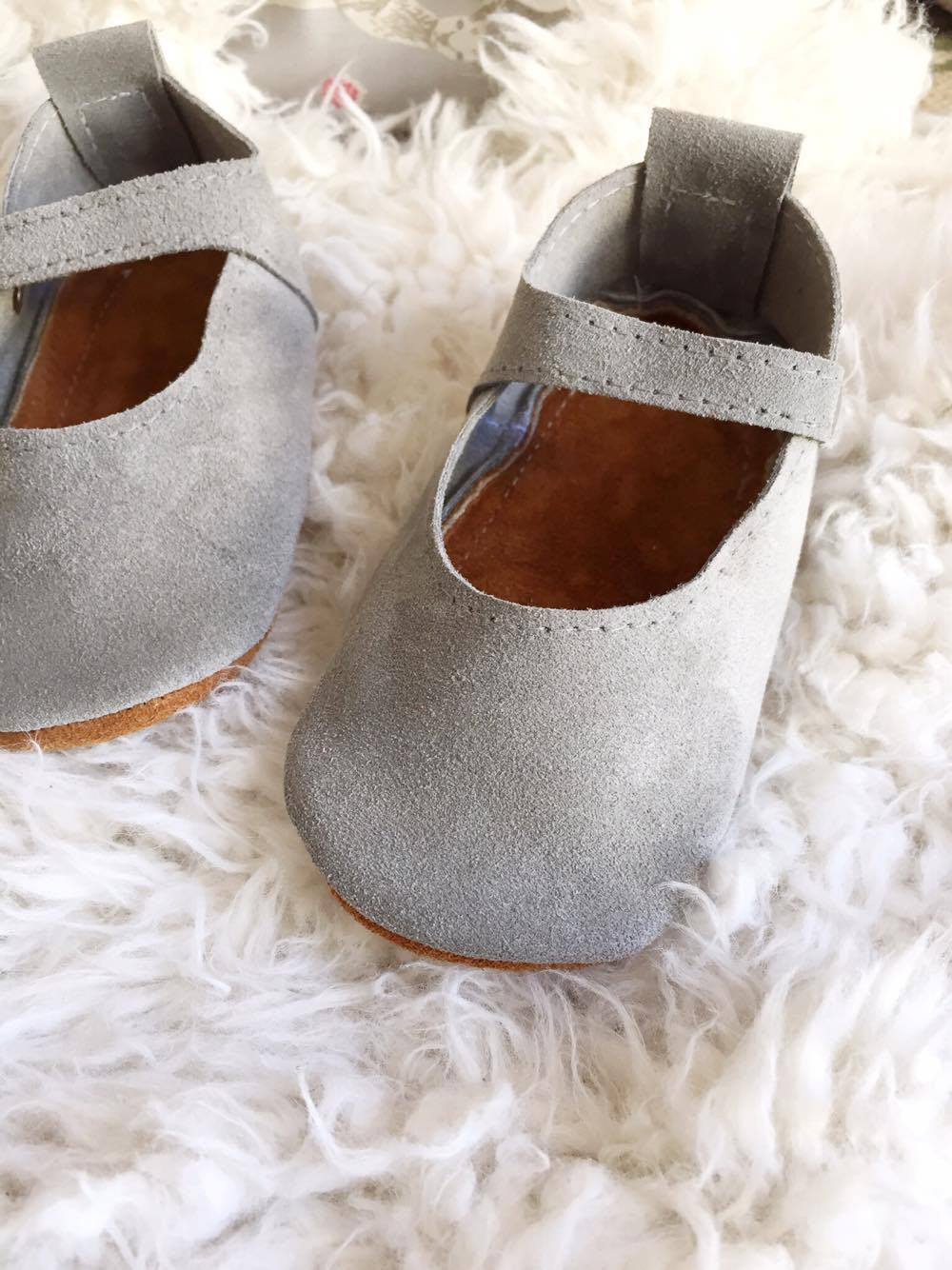 grey baby girl shoes