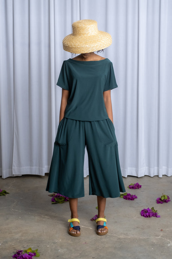 Culotte Jumpsuit - Forest Green