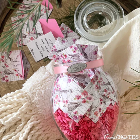 Birds and Flowers Jar of Notes