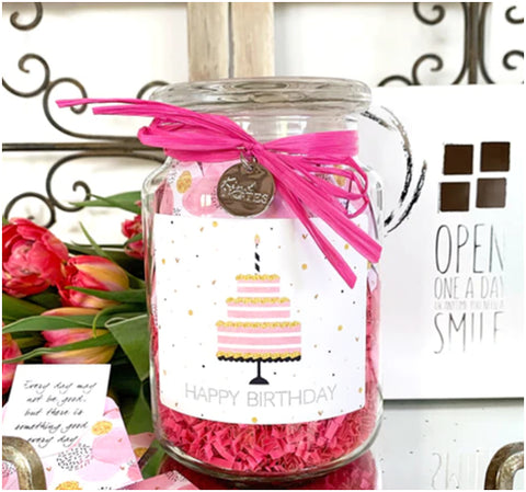 Birthday Cake Jar of Notes