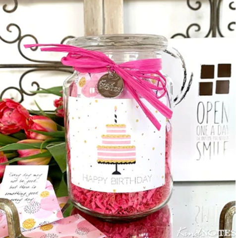 Birthday Cake Jar of Notes