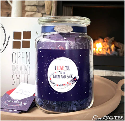 Moon and Back Jar of Notes