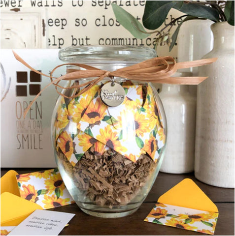 Sunflower Garden Jar of Notes