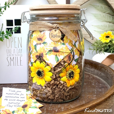 Wild Sunflowers Jar of Notes